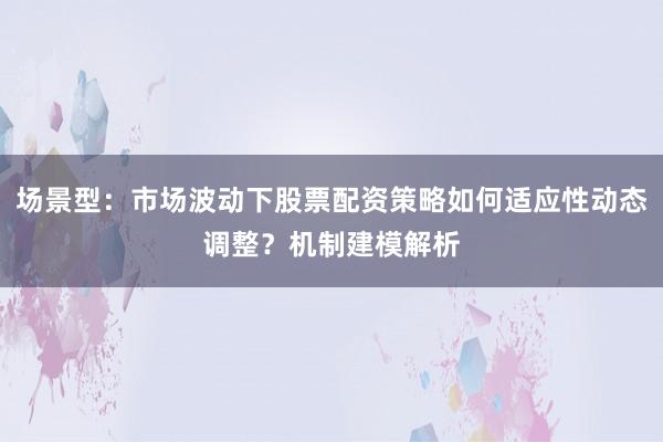 场景型：市场波动下股票配资策略如何适应性动态调整？机制建模解析