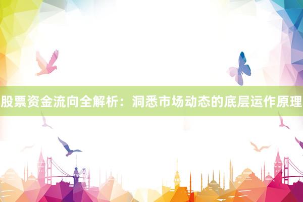 股票资金流向全解析：洞悉市场动态的底层运作原理