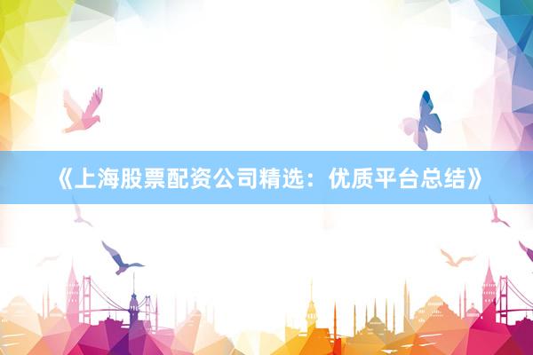 《上海股票配资公司精选：优质平台总结》