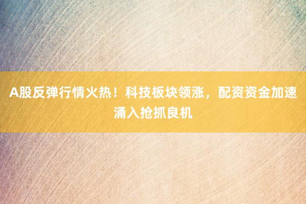 A股反弹行情火热！科技板块领涨，配资资金加速涌入抢抓良机